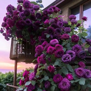 Роза Плетистая Плум Пэшн купить по цене от 610р. в интернет-магазине «Посадика» с доставкой почтой в в Гаврилов Посаде и по всей России – [изображение №1].